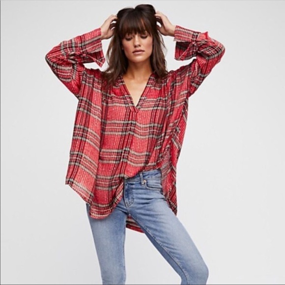 plaid sequin shirt